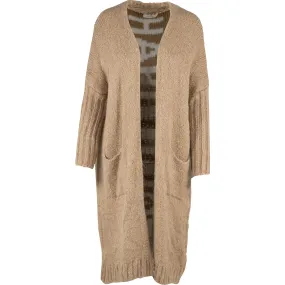 Astrid – Ladies Open-Front Knit Cardigan – Camel