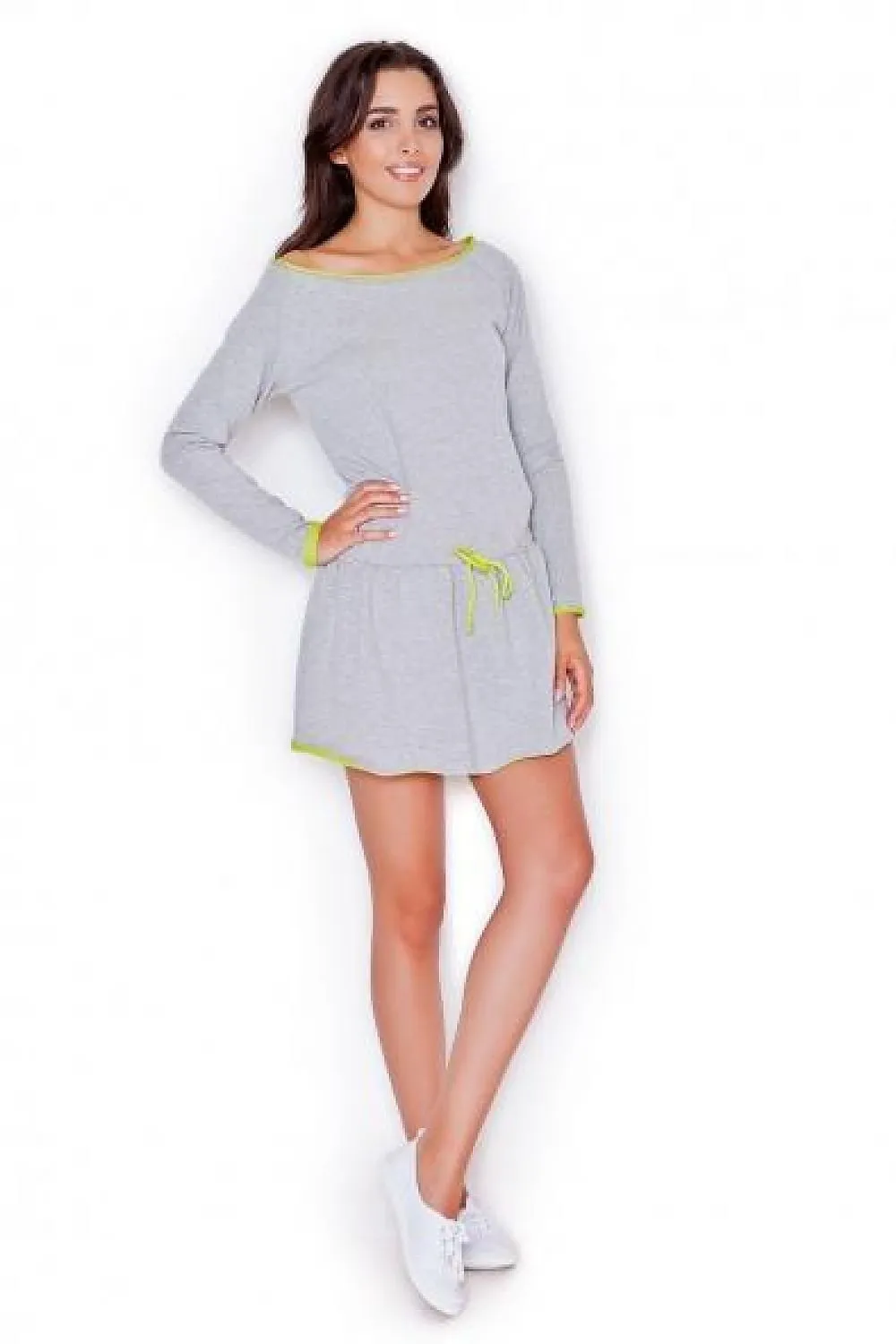 Athleisure Elegance Waist-Tie Mini Dress for Effortless Fashion