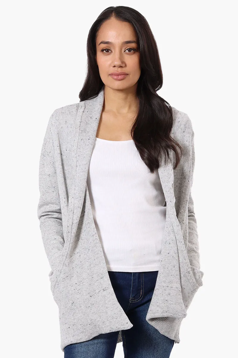 Beechers Brook Fold Over Wrap Cardigan - Grey