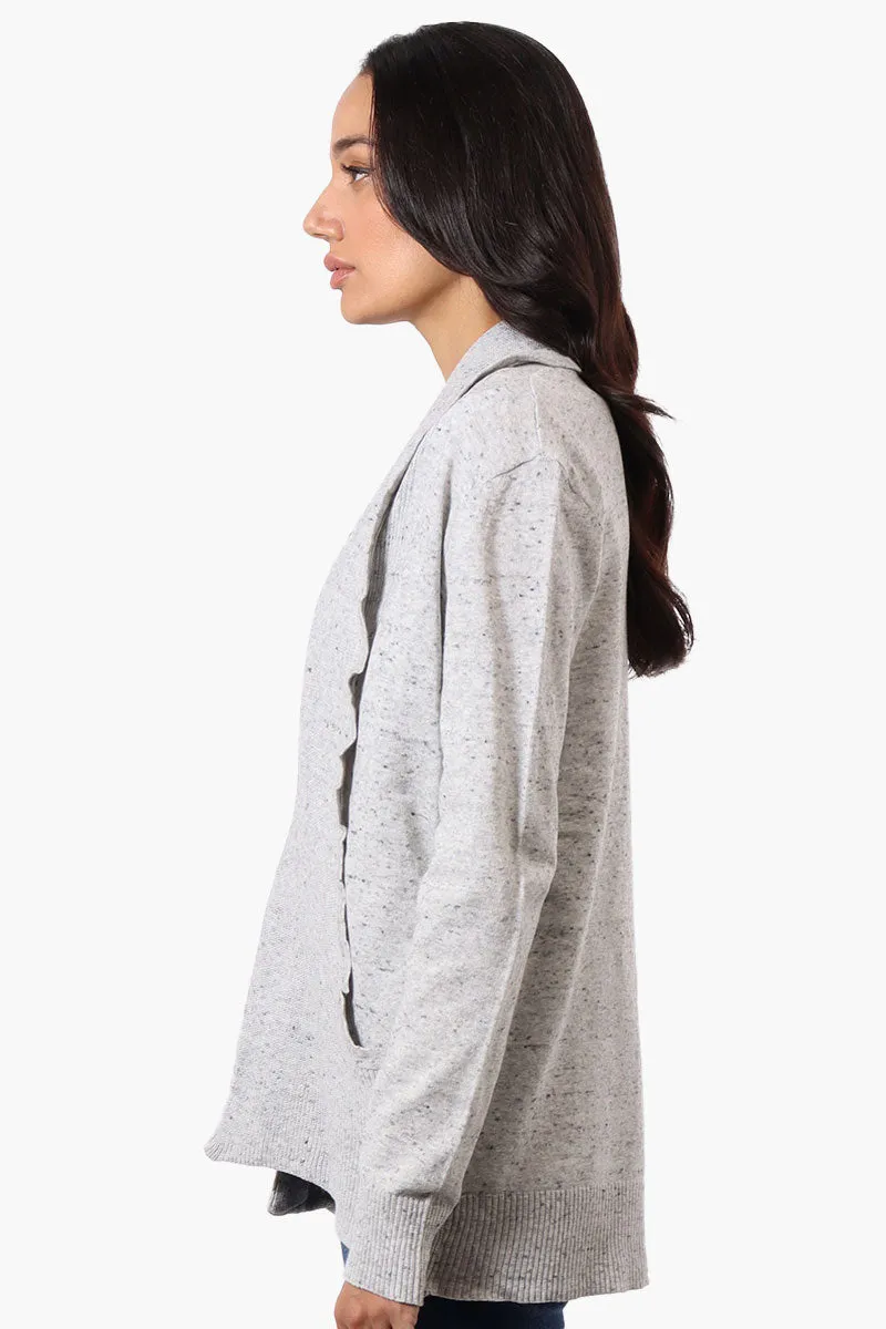 Beechers Brook Fold Over Wrap Cardigan - Grey