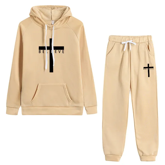 'Believe' Christian Cross Tracksuit Set