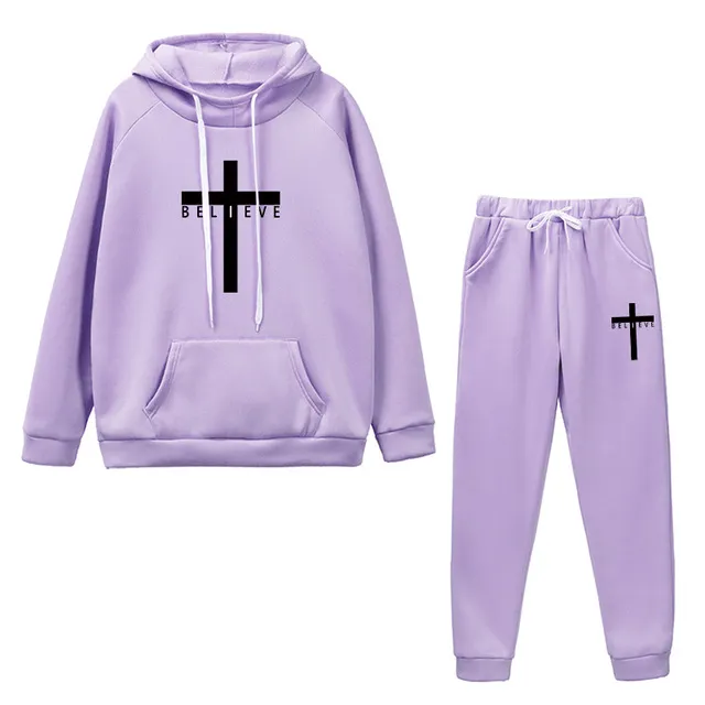 'Believe' Christian Cross Tracksuit Set