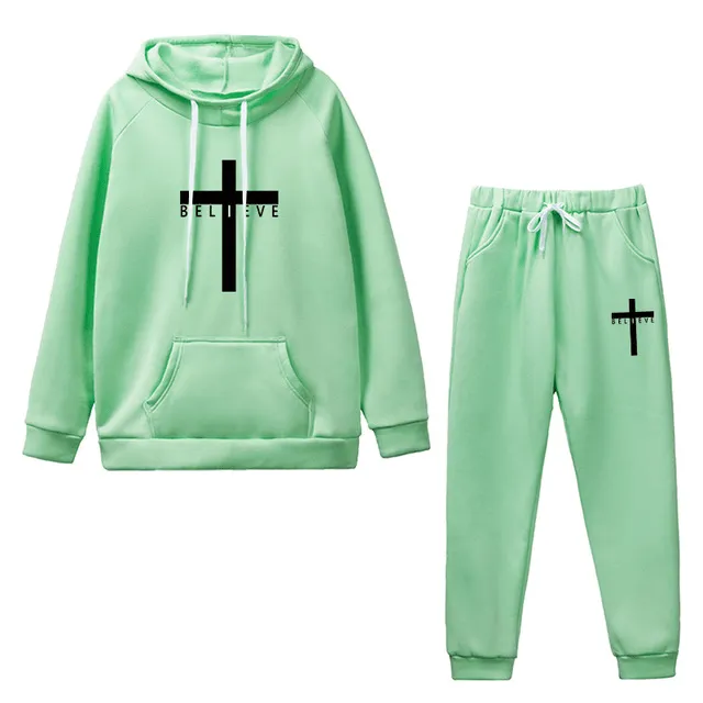 'Believe' Christian Cross Tracksuit Set