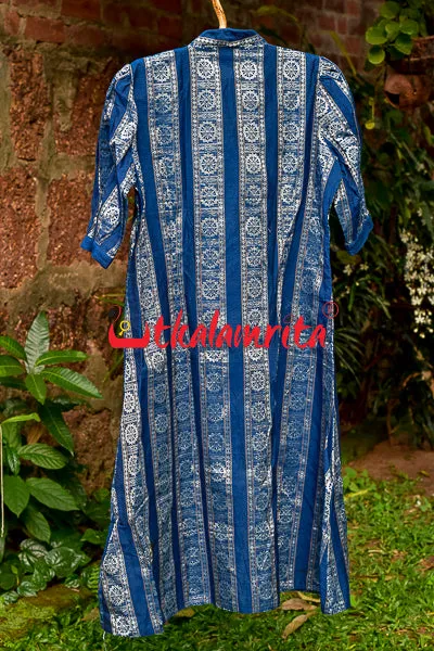 Blue Konark Wheel (Ladies' Kurti)