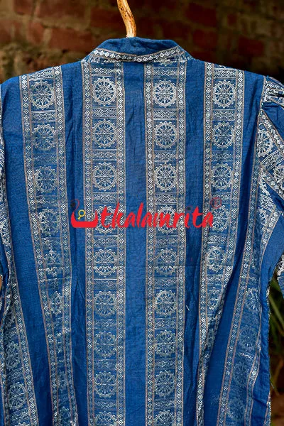 Blue Konark Wheel (Ladies' Kurti)