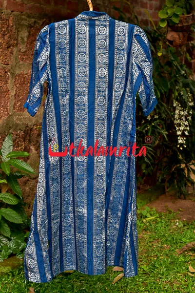 Blue Konark Wheel (Ladies' Kurti)