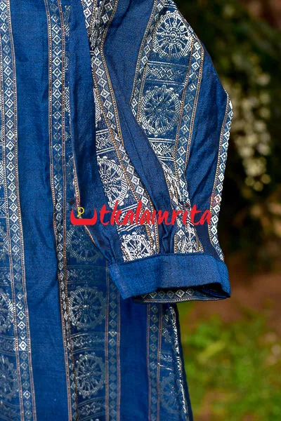 Blue Konark Wheel (Ladies' Kurti)