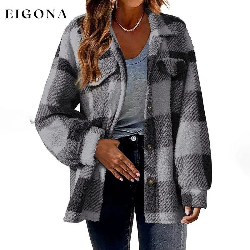 Casual Warm Plaid Coat