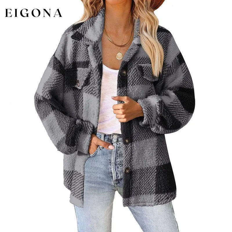 Casual Warm Plaid Coat