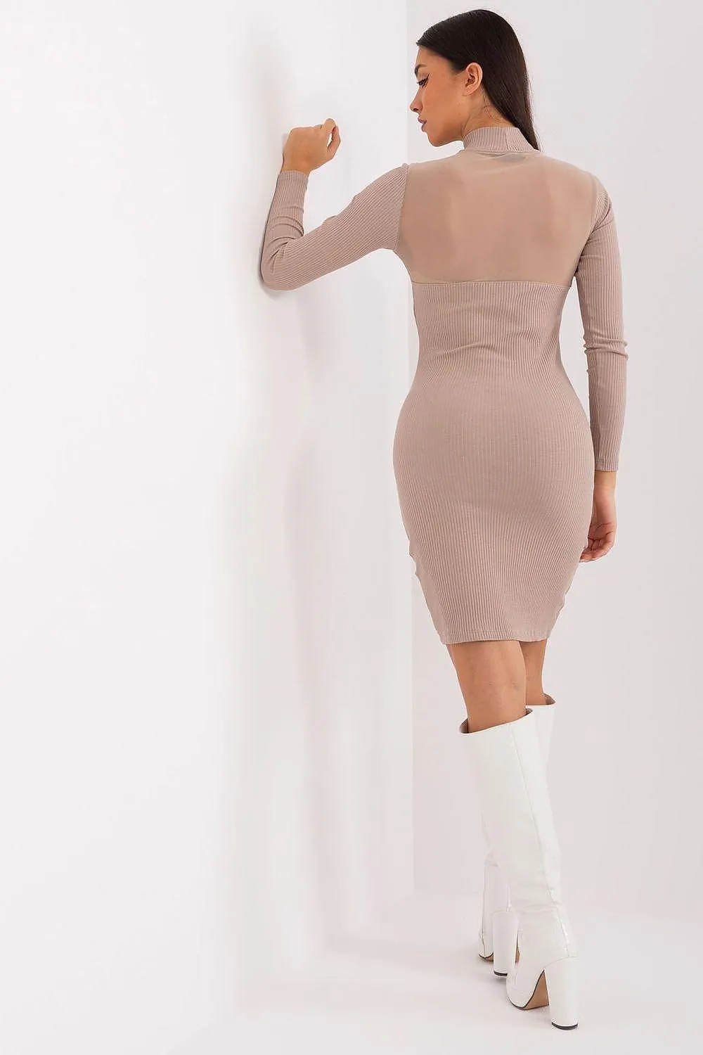 Chic Cotton Blend Midi Dress for Effortless Elegance