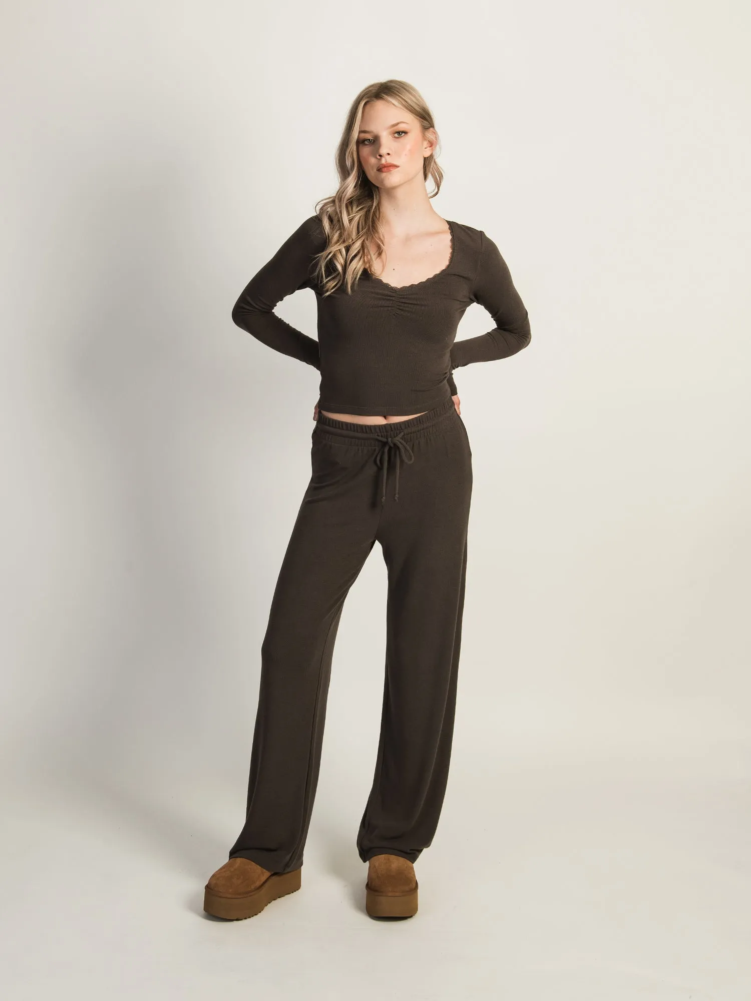 HARLOW MOLLY LOUNGE PANT - CHARCOAL