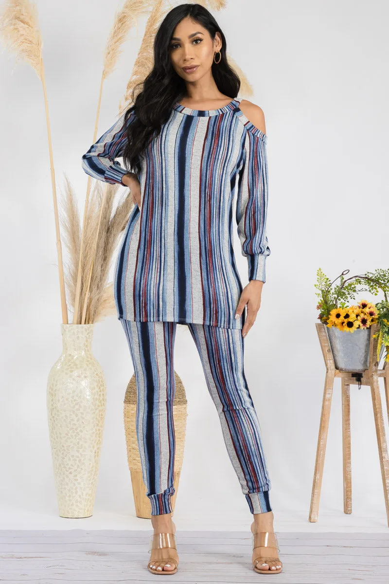 HH669X-STRIPES - 2 PC TOP AND JOGGER SET