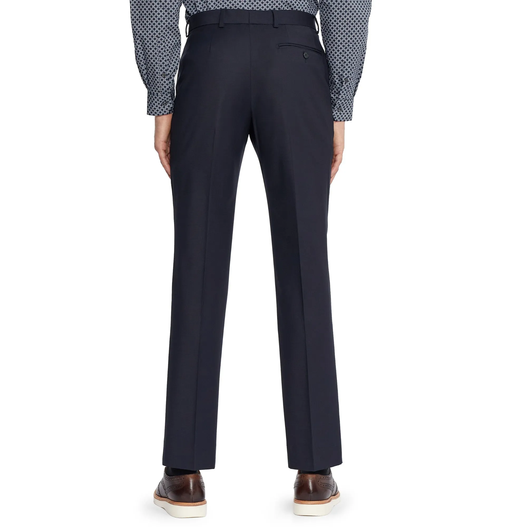 Men Mps-Polsts-Slim Fit Plain Suit Trouser - Navy