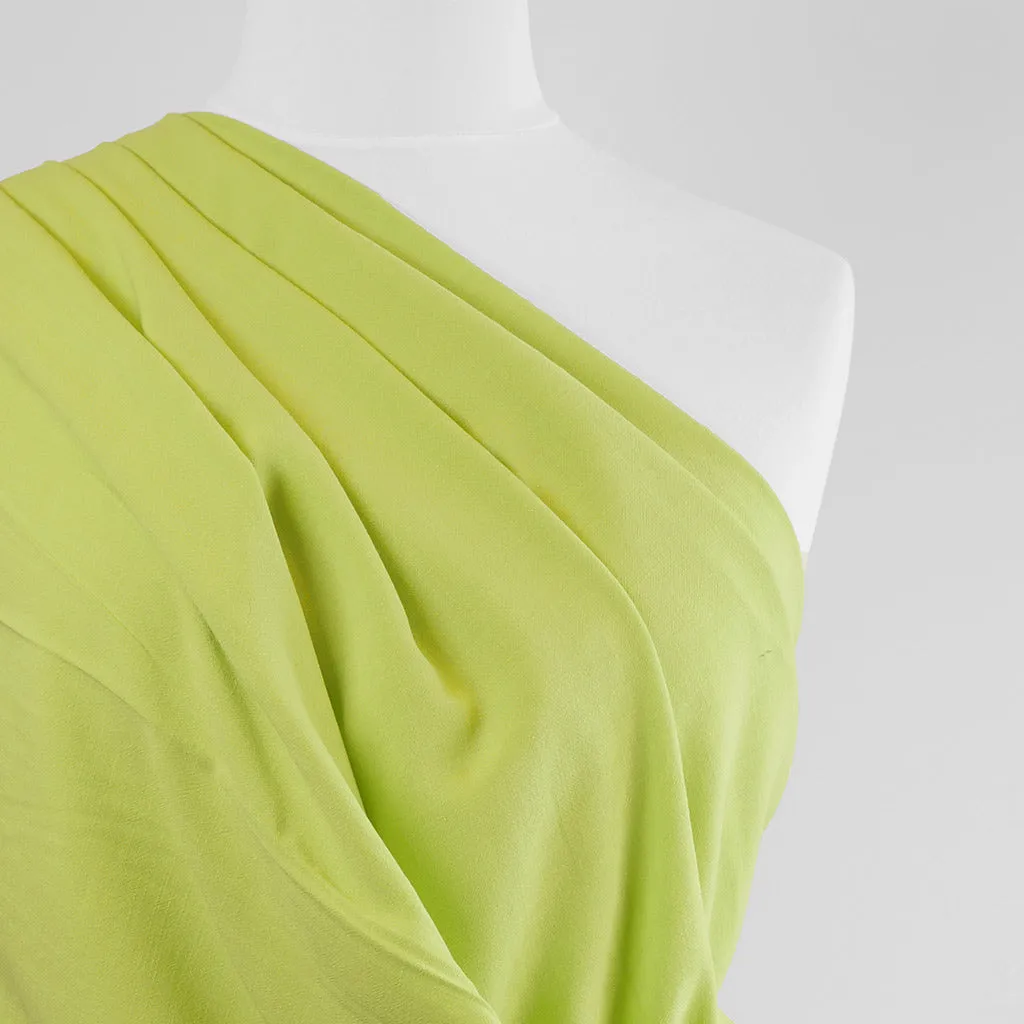 Mons - Bitter Lime Green Viscose Linen Woven Fabric - 2.4m Remnant