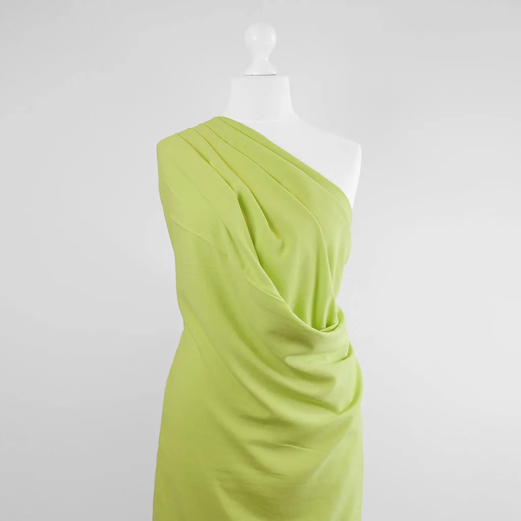 Mons - Bitter Lime Green Viscose Linen Woven Fabric - 2.4m Remnant