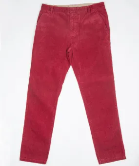 Moorby Slim Fit Cord Trouser Red