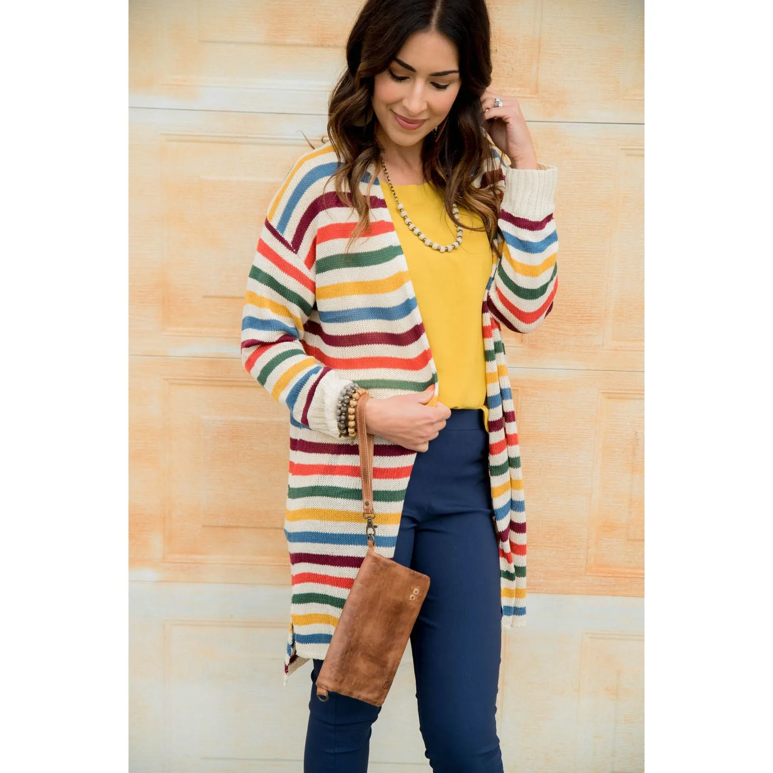 Multi Color Striped Cardigan