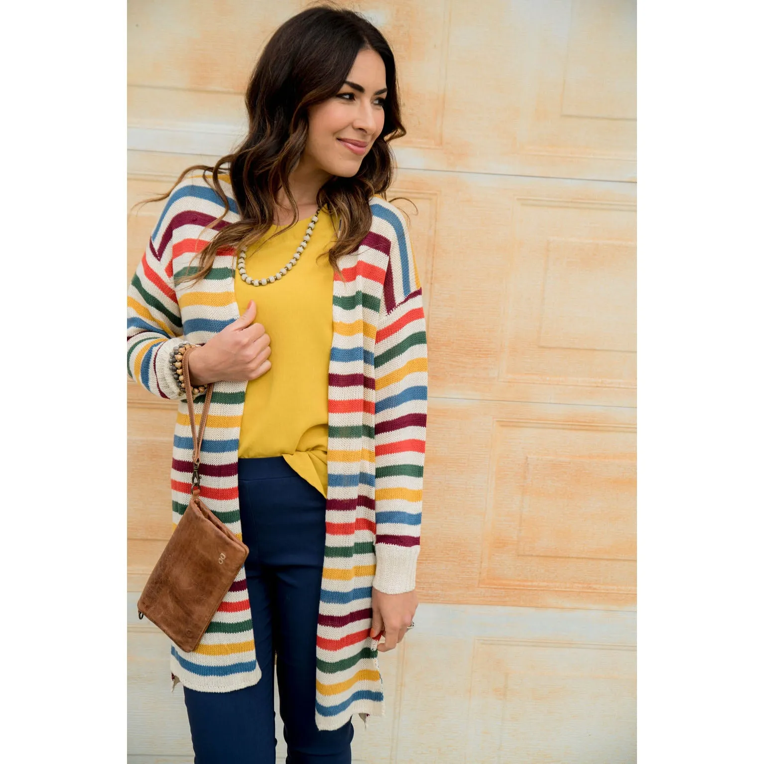 Multi Color Striped Cardigan