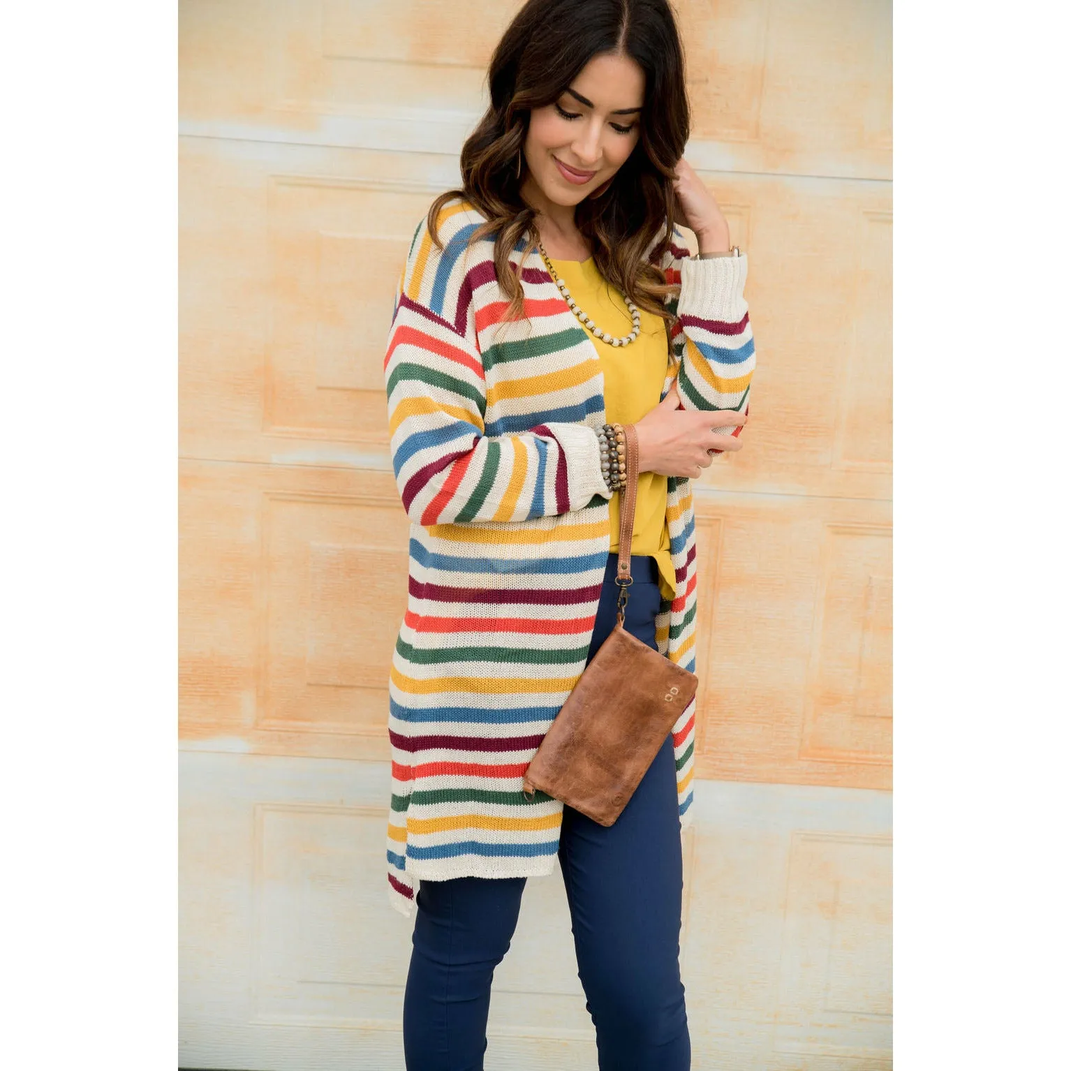 Multi Color Striped Cardigan