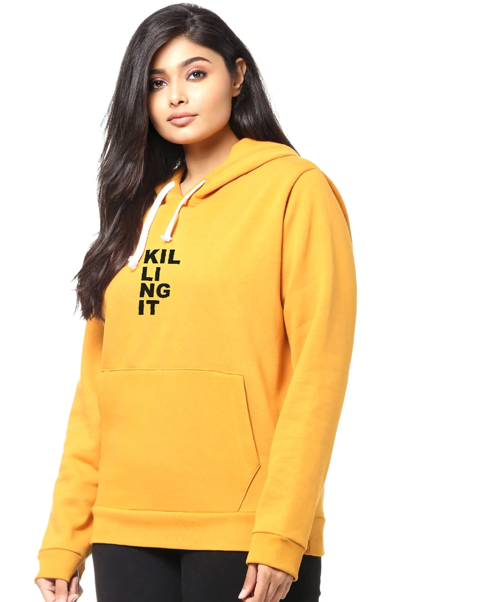 Mustard "Killing It" Text Printed Sweatshirt | Mustard