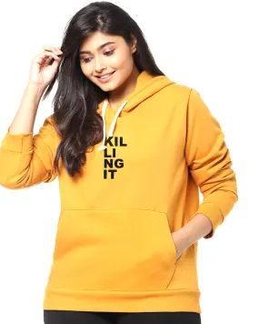 Mustard "Killing It" Text Printed Sweatshirt | Mustard