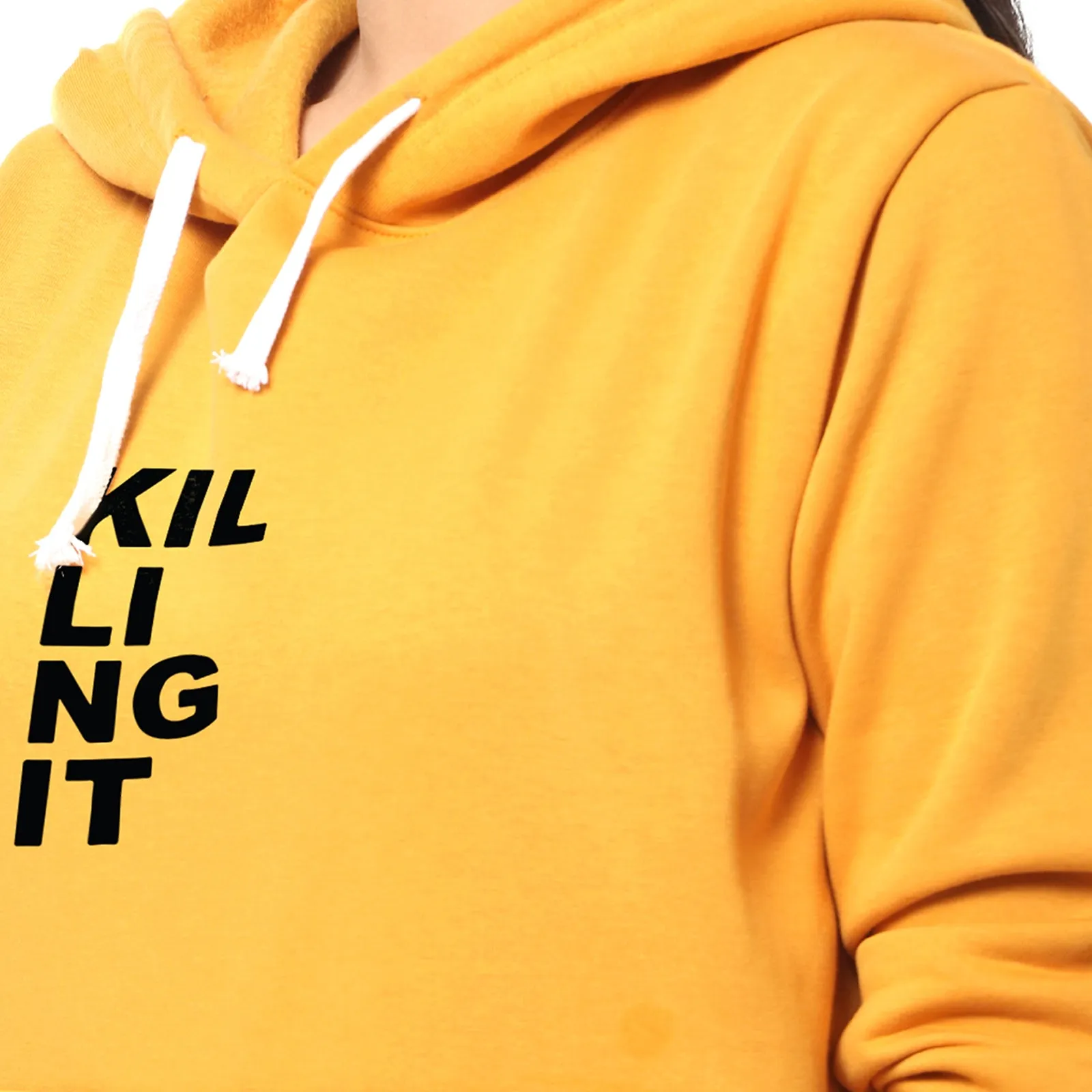 Mustard "Killing It" Text Printed Sweatshirt | Mustard