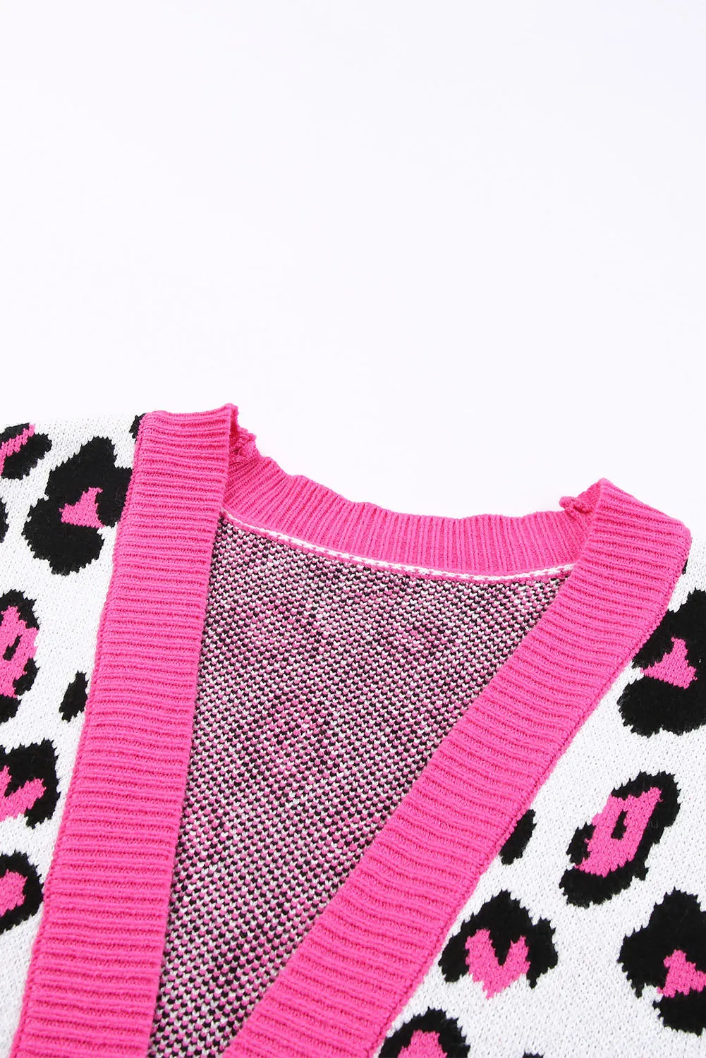 Pink Leopard Cardigan