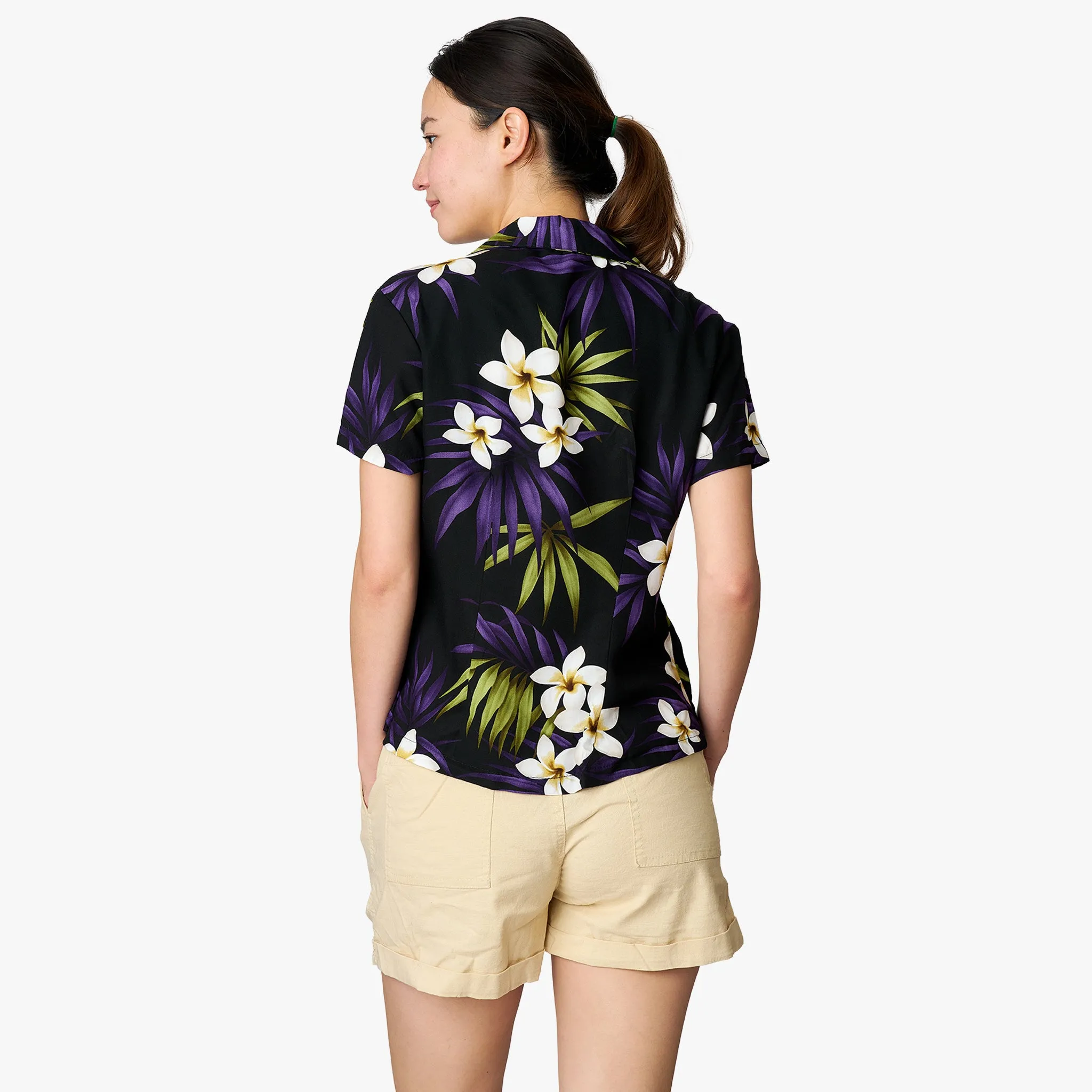 Plumeria Cluster Camp Blouse