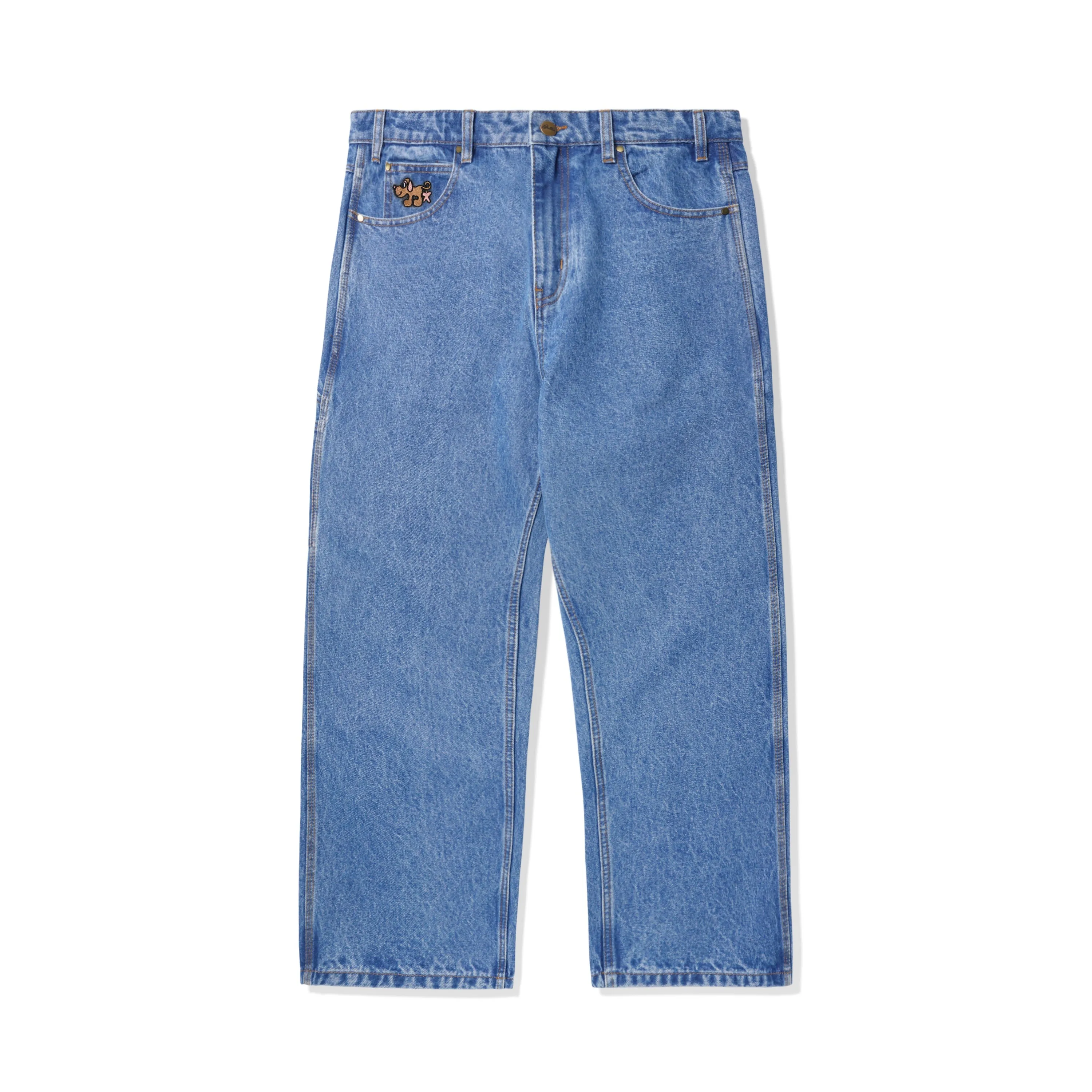 POOCH RELAXED DENIM JEANS WASHED INDIGO