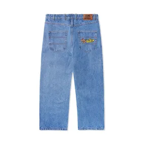 POOCH RELAXED DENIM JEANS WASHED INDIGO