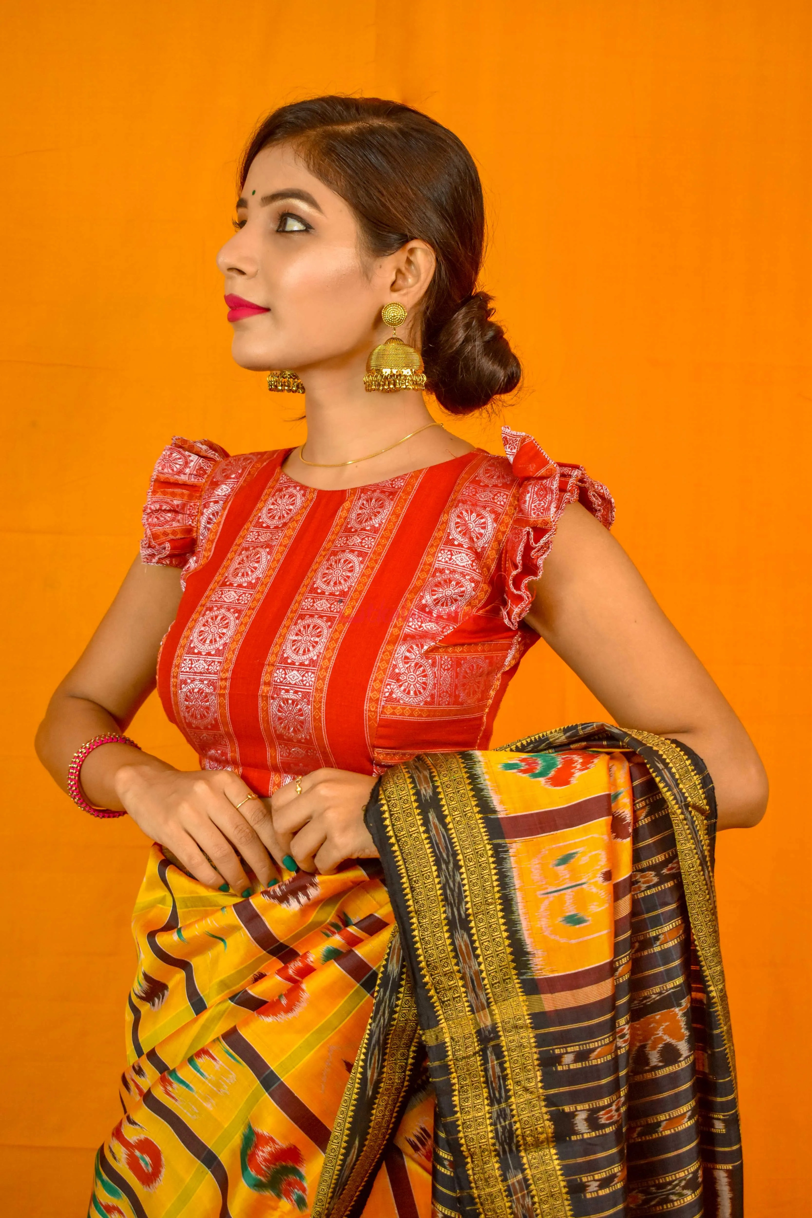 Red Konark Chakra (Blouse)