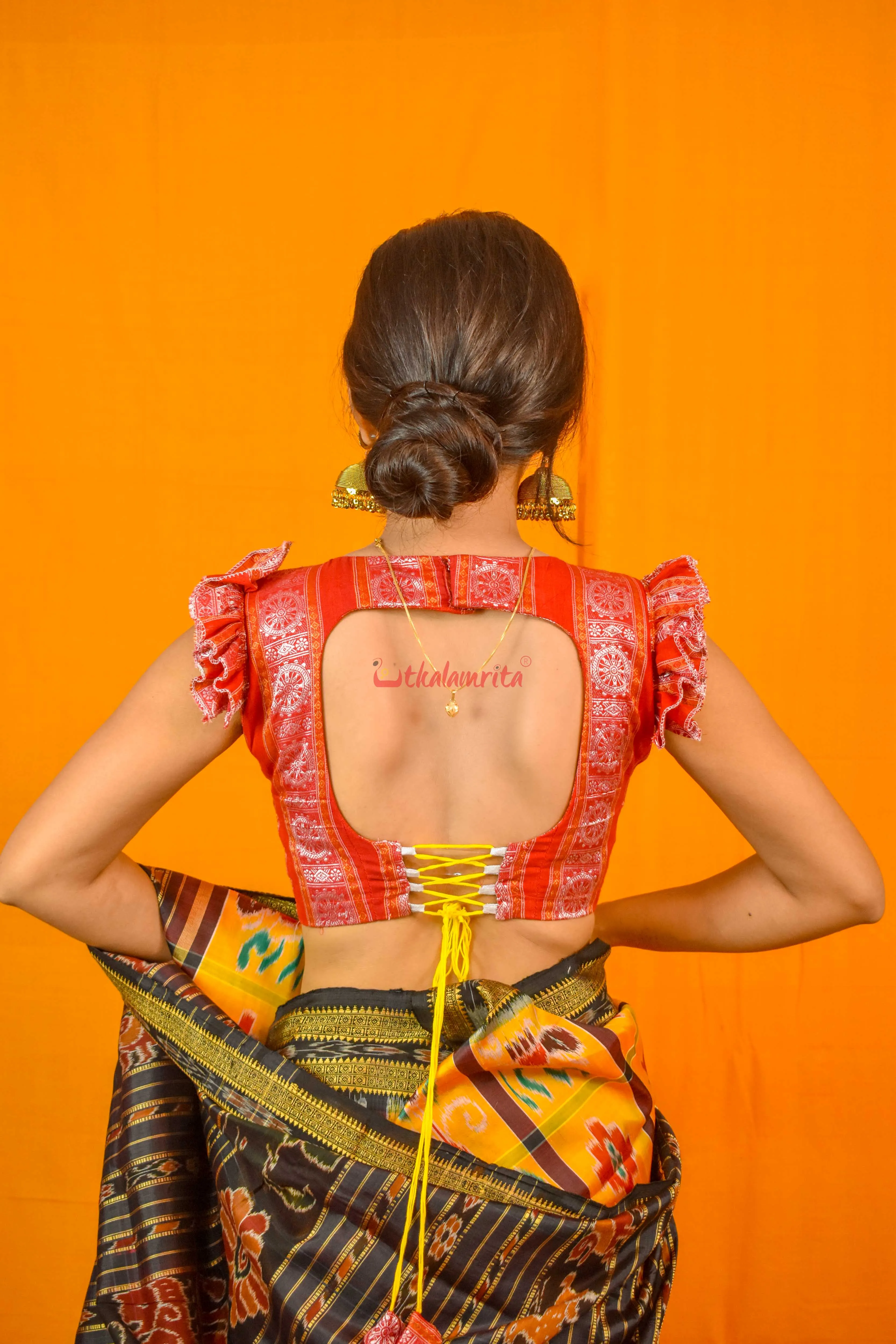 Red Konark Chakra (Blouse)