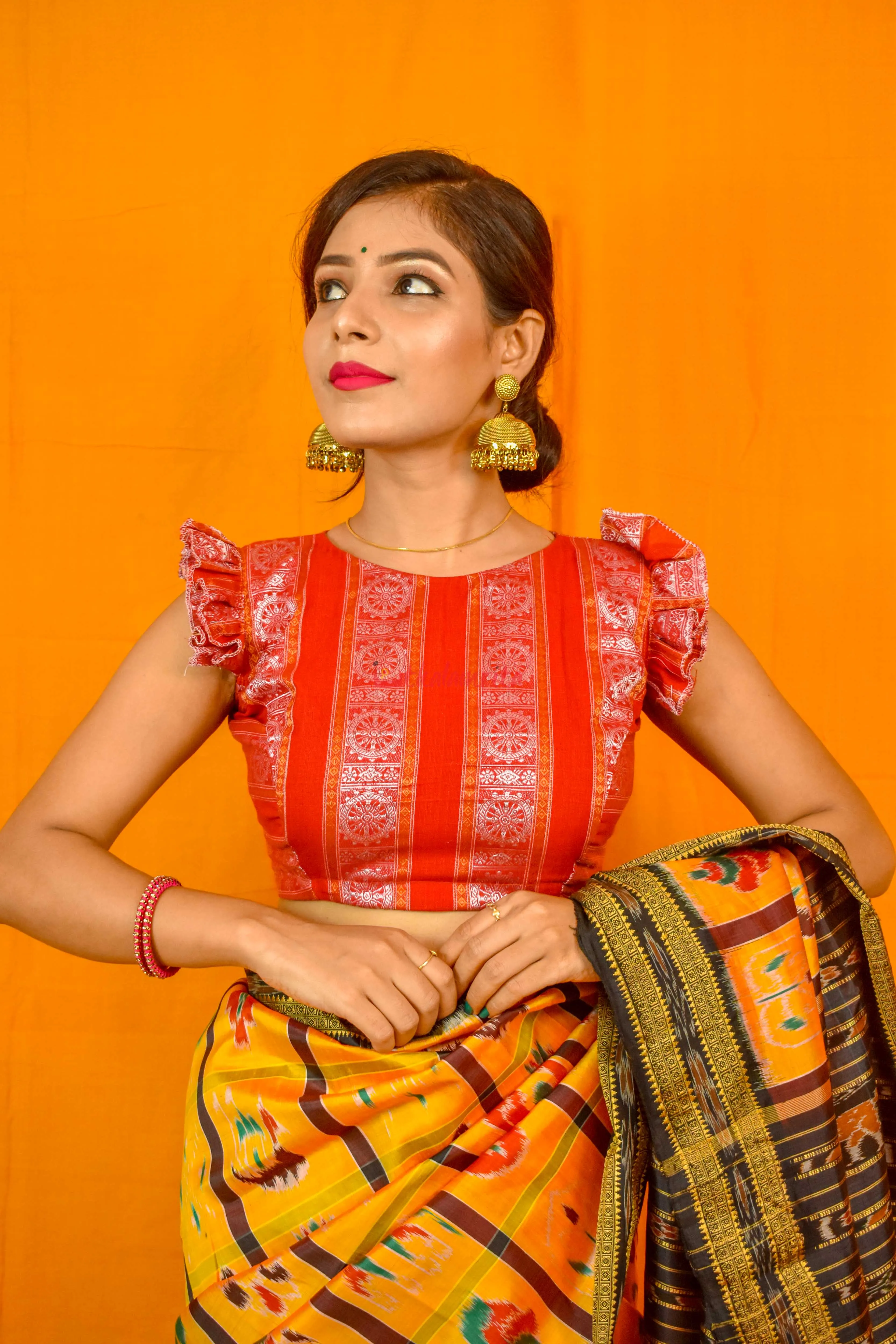 Red Konark Chakra (Blouse)