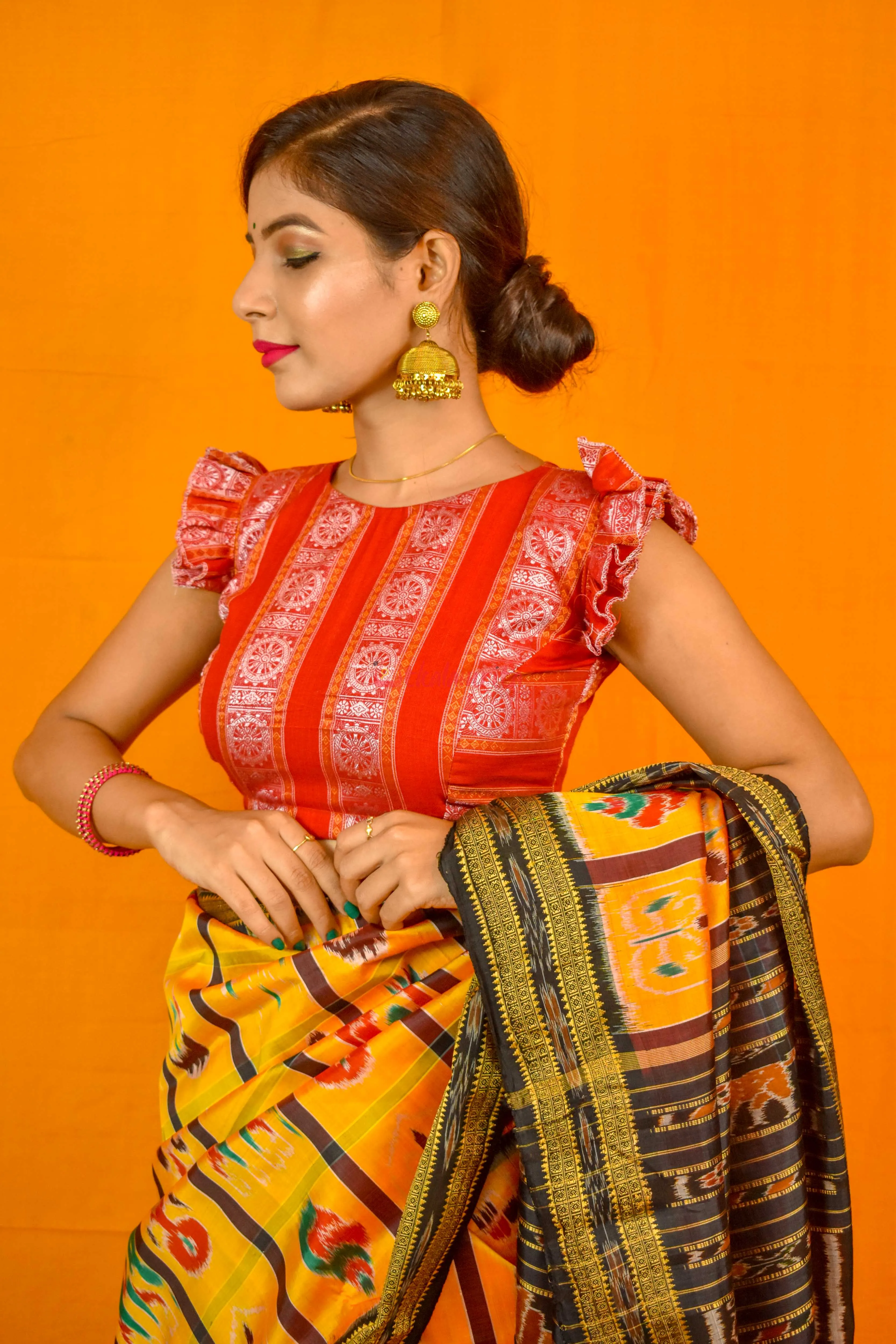 Red Konark Chakra (Blouse)