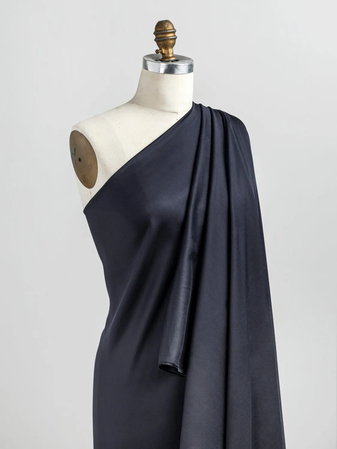 Tencel Lyocell Satin - Dark Navy - Swatch