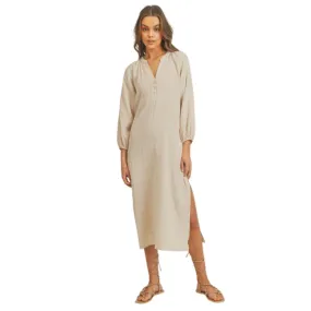 Tunic Button Down Dress (Natural)